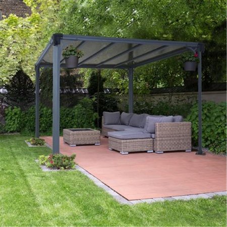 GARDENGEAR Milano 3000 Gazebo - 10 x 10 ft. - Gray/Bronze GA872694